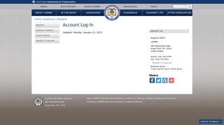 Account Log-In | U.S. Merchant Marine Academy
