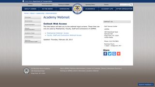 Academy Webmail | U.S. Merchant Marine Academy