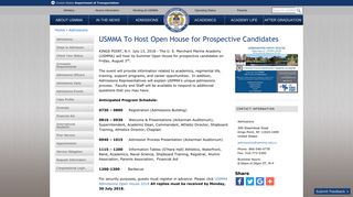 USMMA To Host Open House for Prospective Candidates | U.S. ...