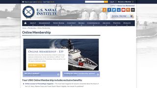 Online Membership | U.S. Naval Institute