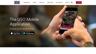 USO Mobile Application · United Service Organizations