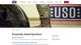 Frequently Asked Questions · United Service Organizations - USO