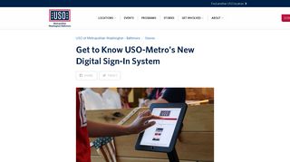 Get to Know USO-Metro's New Digital Sign-In System • USO of ...