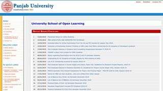 Notice Board - University School of Open Learning Panjab University ...