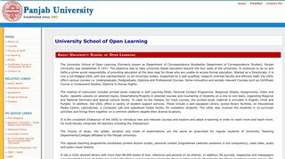 University School of Open Learning Panjab University Chandigarh India