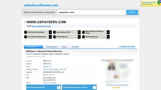 uspayserv.com at WI. USPayserv - Electronic Payroll Services