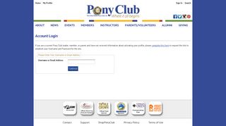 Account Login - United States Pony Clubs