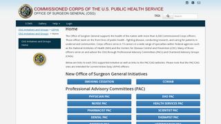 Office of Surgeon General (OSG) - CCMIS Home Page