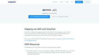 USPS API - EasyPost