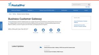 Business Customer Gateway - PostalPro - USPS.com