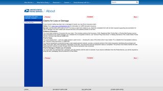 Claims for Loss or Damage - USPS.com