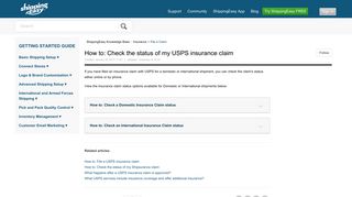 How to: Check the status of my USPS insurance claim – ShippingEasy ...