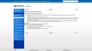 Using Logon IDs and Password - USPS.com