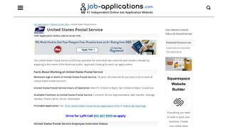 USPS Careers, Online Application for US Postal Service Jobs