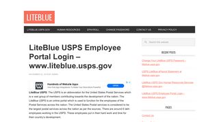 LiteBlue USPS Employee Login Portal Online– www.liteblue.usps.gov