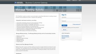 managing your mailings online - USPS Business Customer Gateway