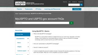 MyUSPTO and USPTO.gov account FAQs | USPTO