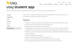 USQ student app - University of Southern Queensland