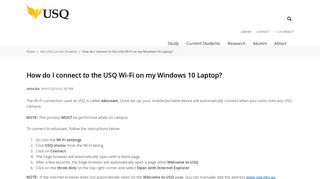 How do I connect to the USQ Wi-Fi on my Windows 10 Laptop?: Ask ...