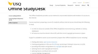 Offline StudyDesk - University of Southern Queensland - USQ
