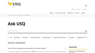 staff webmail - Find answers: Ask USQ Current Students - Service