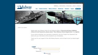 User Login - USS Midway Museum