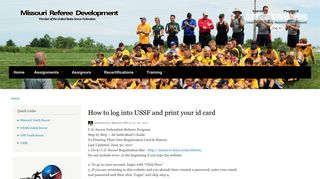 How to log into USSF and print your id card | Missouri Referee ...