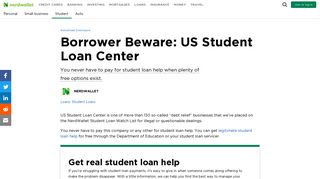 Borrower Beware: US Student Loan Center — NerdWallet