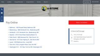 Pay Online | U-Store Self Storage