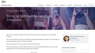 Bringing Ustream to Facebook Timelines - Streaming Video Blog