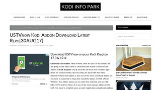 USTVnow Kodi Addon Download Latest Repo[30AUG17]