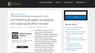 USTVNOW Kodi addon installation and usage guide [Plus version]