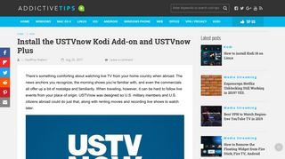 Install the USTVnow Kodi Add-on and USTVnow Plus - AddictiveTips