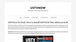 USTVNow For Kodi | How to Install USTVNOW Plus Addon on KODI