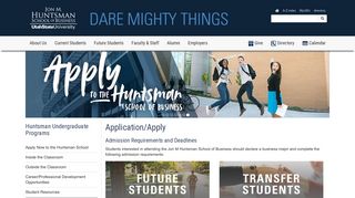 Application/Apply - Jon M. Huntsman School of Business - Utah State ...