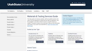 Materials & Testing Services Documentation | Testing | USU