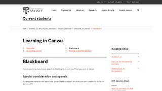 Blackboard - The University of Sydney