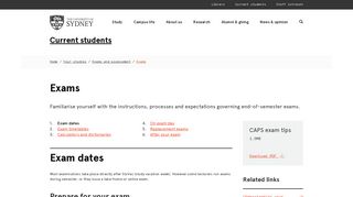 Exams - The University of Sydney