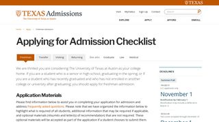 Admission - Texas Admissions - The University of Texas at Austin