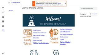 Canvas Training Center - Dashboard