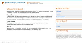 Quest Learning & Assessment - The University of Texas at Austin