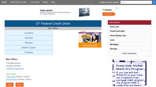 UT Federal Credit Union - Knoxville, TN - Credit Unions Online