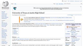 University of Texas at Austin High School - Wikipedia