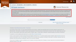 UT Austin Job Search | Employment | The University of Texas at Austin