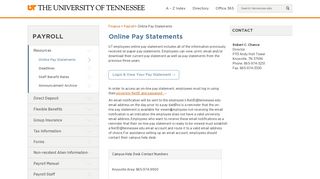 Online Pay Statements - Payroll