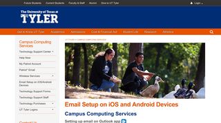 UT Tyler Email Setup on iOS and Android Devices | UT Tyler Campus ...