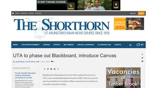 UTA to phase out Blackboard, introduce Canvas | News | theshorthorn ...