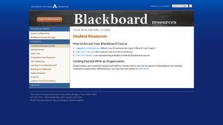 Blackboard Student Resources - UTA