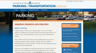 Parking Permits and Pricing – Parking and Transportation ... - UTA
