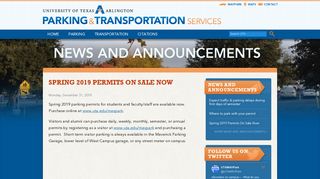 Spring 2019 Parking Permits – Parking and Transportation ... - UTA